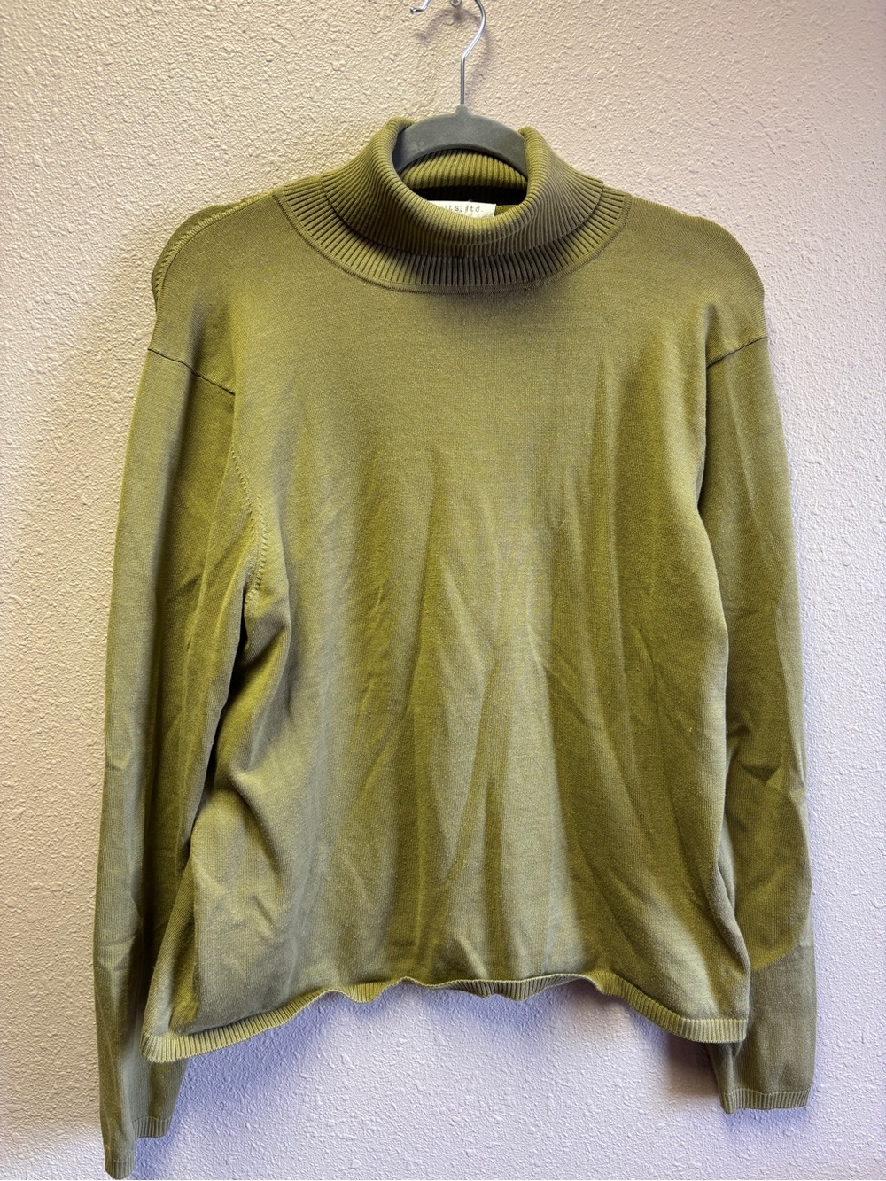 Women's Olive Green Turtleneck Sweater